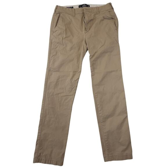 Hollister Men's Khaki Slim Straight Chino Pants Size 30x32 Preppy Academic - Picture 1 of 8